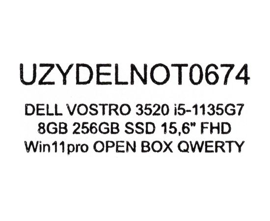 DELL VOSTRO 3520 i5-1135G7 8GB 256GB SSD 15,6" FHD Win11pro OPEN BOX