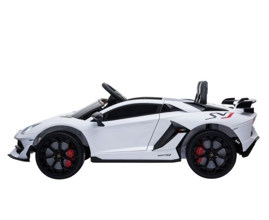 Lean Cars Lamborghini Aventador Vienvietīgs bērnu elektromobilis, balts