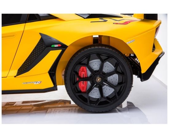 Lamborghini Aventador Bērnu vienvietīgs elektromobilis, dzeltens