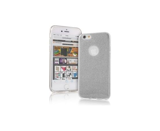 iLike iPhone X / iPhone XS Glitter 3 in 1 Back Case Apple Silver