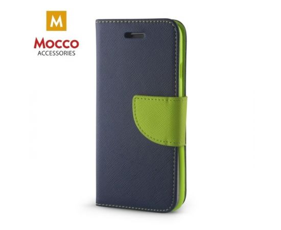 Mocco Smart Fancy Book Case Grāmatveida Maks Telefonam Samsung A730 Galaxy A8 Plus (2018) Zils - Zaļš