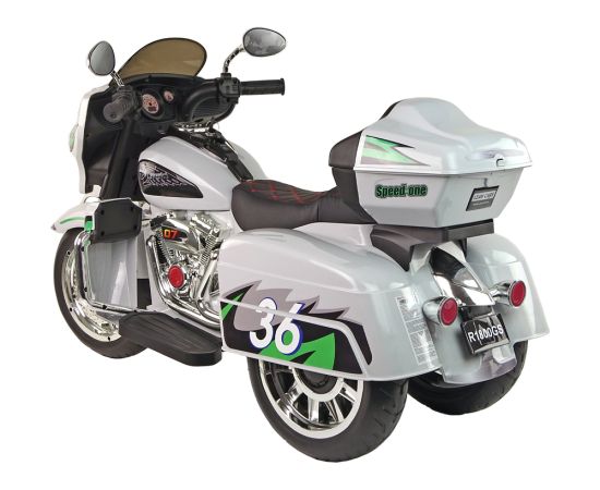 Lean Cars Goldwing NEL-R1800GS bērnu elektriskais motocikls, pelēks