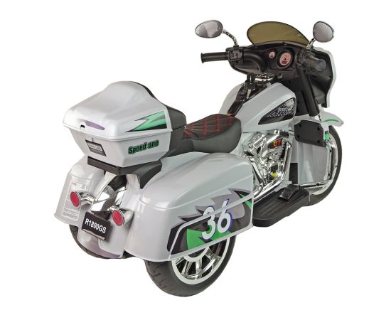 Lean Cars Goldwing NEL-R1800GS bērnu elektriskais motocikls, pelēks