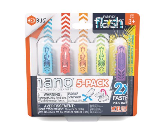 HEXBUG Интерактивная игрушка Nano Flash 5 шт