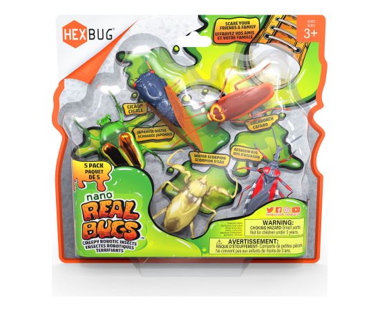 HEXBUG Interaktīvā rotaļlieta Nano reālistiskās vaboles, 5-paka