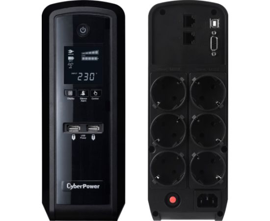 CyberPower CP1350EPFCLCD uninterruptible power supply (UPS) Line-Interactive 1.35 kVA 780 W 6 AC outlet(s)