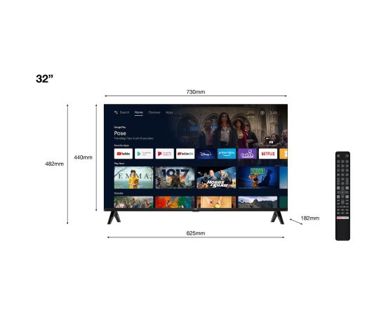 TCL S54 Series 32S5400A TV 81.3 cm (32") HD Smart TV Wi-Fi Black