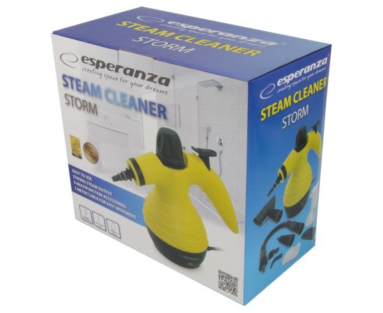 Esperanza EHS001 Steam cleaner 0.35L Black, Yellow 900W