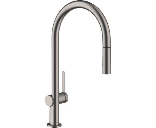 Hansgrohe virtuves izlietnes maisītājs ar izvelkamu dušu Talis M54 210 2jet, brushed black chrome