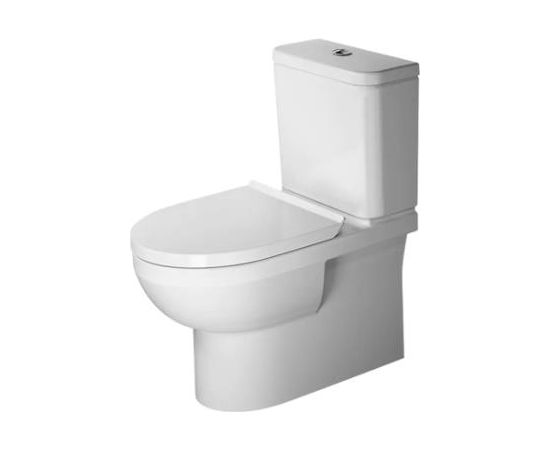 Duravit pods ar SC vāku No.1 Rimless, universāls izvads, pievads no apakšas, balts