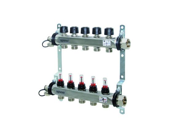 Uponor Smart S sadalītājs ar plūsmas mērītājiem FM, 8X