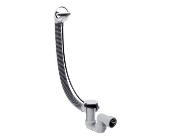 Hansgrohe vannas sifons Flexaplus, 70x40/50 mm, trose 520 mm, plastmasa, pelēks/hroms