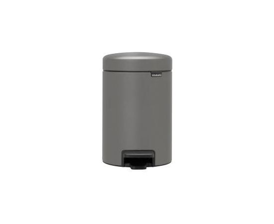 Brabantia atkritumu tvertne ar pedāli NewIcon, 3l, mineral concrete grey