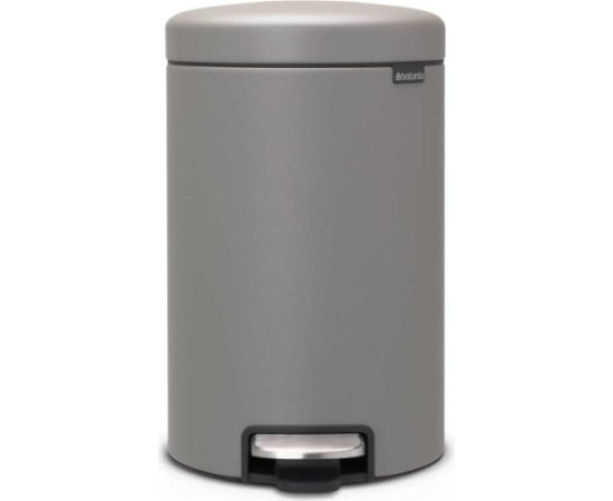 Brabantia atkritumu tvertne ar pedāli NewIcon, 12l, mineral concrete grey