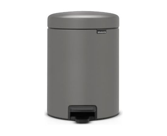 Brabantia atkritumu tvertne ar pedāli NewIcon, 5l, mineral concrete grey