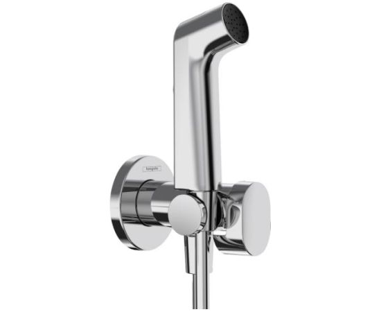 Hansgrohe iebūvējamās rokas dušas Bidette 1jet S EcoSmart+ virsapmetuma daļa, ar vadu 1250 mm un turētāju, hro