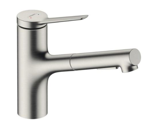 Hansgrohe virtuves izlietnes maisītājs ar izvelkamu dušu Zesis M33-150 2jet, stainless steel finish + sBox