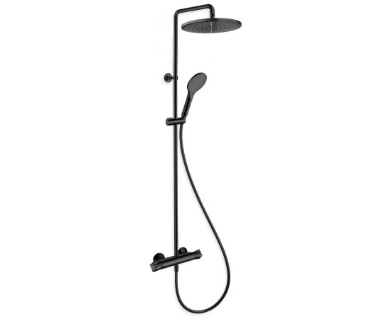 Cristina dušas sistēma ar termostatu dušas galvu d=250, 1047 mm stienis, matt black