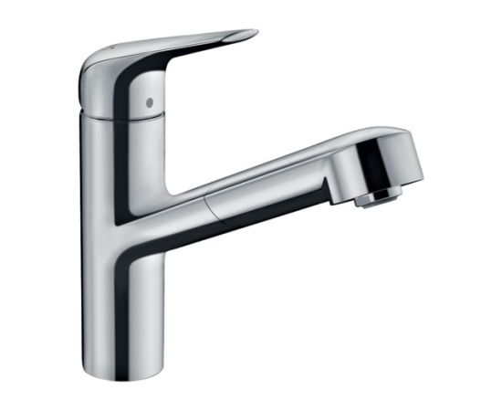 Hansgrohe virtuves izlietnes maisītājs ar izvelkamu dušu Focus M42 150 1jet, hroms