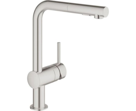 Grohe virtuves izlietnes maisītājs ar izvelkamu dušu Minta, ar pārslēgu, supersteel