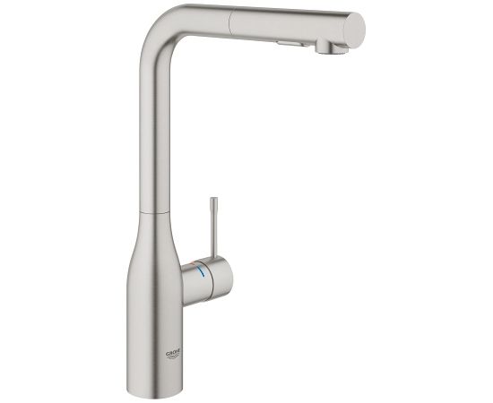 Grohe virtuves izlietnes maisītājs ar izvelkamu dušu Essence, supersteel