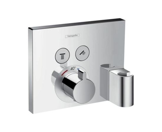 Hansgrohe iebūvējamā termostata ShowerSelect virsapmetuma daļa, ar 2 izejām un Fixfit turētāju, hroms