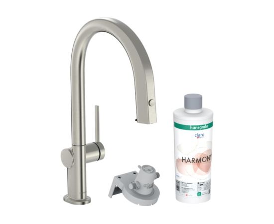 Hansgrohe virtuves izlietnes maisītājs ar izvelkamu dušu Aqittura M91 FilterSystem 210, stainless steel finish