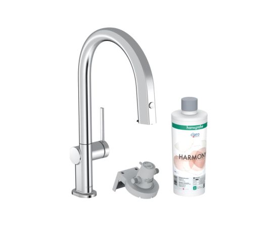 Hansgrohe virtuves izlietnes maisītājs ar izvelkamu dušu Aqittura M91 FilterSystem 210, hroms + sBox