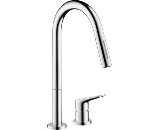Hansgrohe virtuves izlietnes maisītājs ar izvelkamu dušu Axor Citterio M, hroms