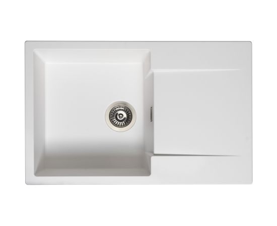 Reginox virtuves izlietne Amsterdam 78, viena bļoda ar plauktu, 780x500 mm, pure white Кухонные раковины