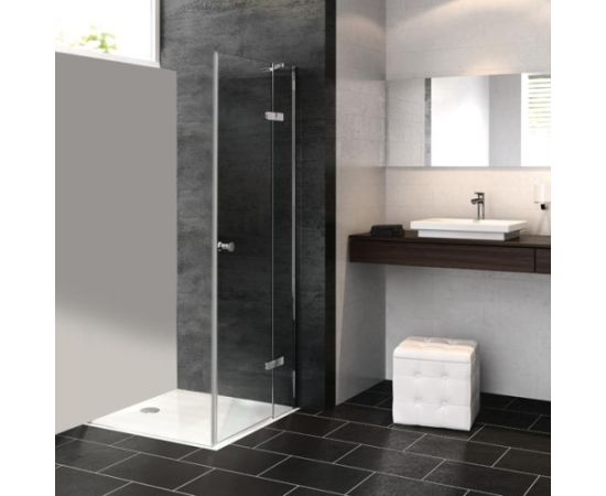 Huppe dušas durvis Aura elegance, 900 mm, h=1900, labā puse, hroms/caurspīdīgs stikls
