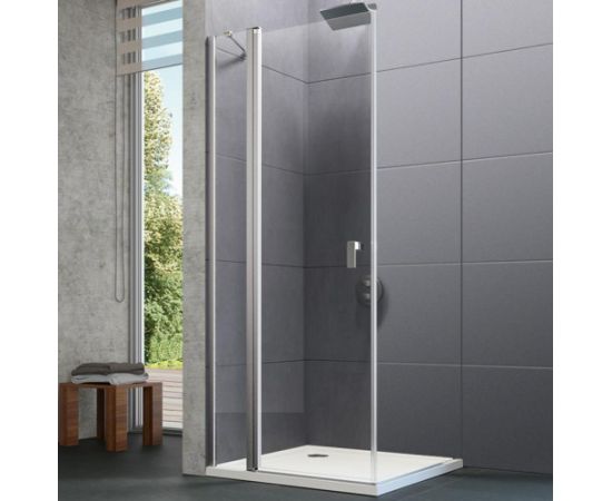 Huppe dušas durvis stūrim/nišai Design pure, 1000 mm, h=2000, hroms/caurspīdīgs stikls AP