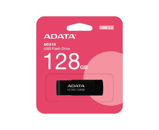 A-data MEMORY DRIVE FLASH USB3.2 128G/BLACK UC310-128G-RBK ADATA