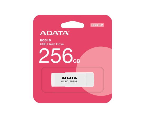 A-data MEMORY DRIVE FLASH USB3.2 256G/WHITE UC310-256G-RWH ADATA