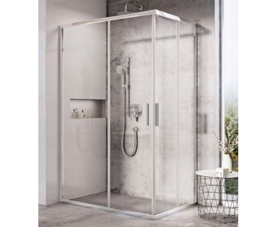 Ravak dušas durvis stūrim BLSRV2K, 900 mm, h=1950, spīdīgs/caurspīdīgs stikls