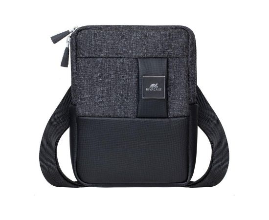 TABLET CASE CROSSBODY 8"/8810 BLACK MELANGE RIVACASE