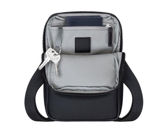 TABLET CASE CROSSBODY 8"/8810 BLACK MELANGE RIVACASE