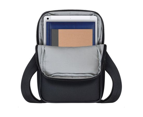 TABLET CASE CROSSBODY 8"/8810 BLACK MELANGE RIVACASE