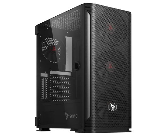 SAVIO Shadow X2 Mesh/Glass Computer Case Black