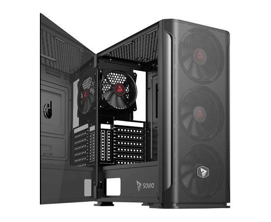 SAVIO Shadow X2 Mesh/Glass Computer Case Black