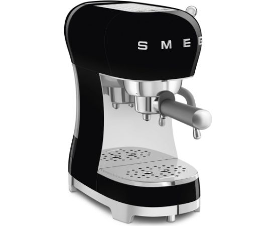 SMEG ECF02BLEU Espresso Manual Coffee Machine Black 50's Style