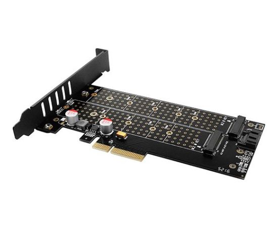 Axagon Adapter PCI-E x4 na 2x M.2 NVMe i SATA  (PCEM2-DC)