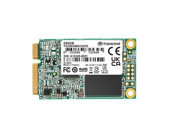 SSD 256GB Transcend MSA220S mSATA 3D NAND, SATA3