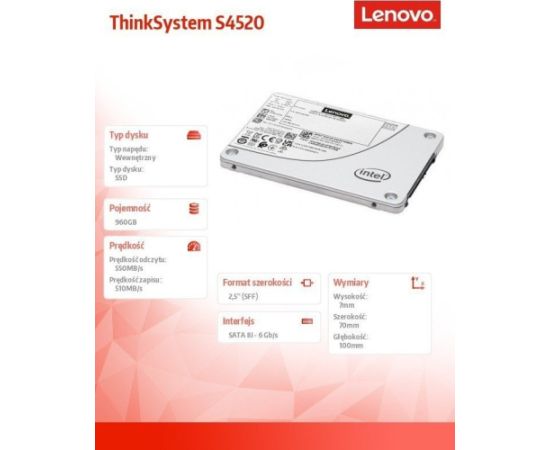 Lenovo SSD 960GB 2,5 SATA RI 4XB7A17102