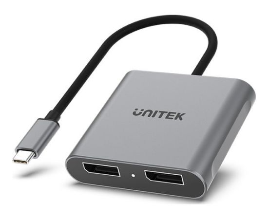 Unitek Adapter USB-C  2x port DP 1.4 8K 60Hz