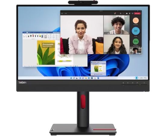 Lenovo ThinkCentre Tiny-In-One 24 Gen5 Touch, LED monitor - 24 - black, FHD, IPS, webcam, touch panel