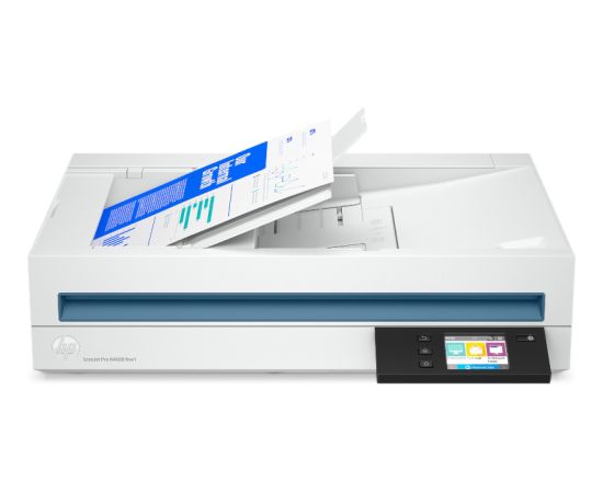 HP ScanJet Pro N4600 fnw1 Scanner - A4 Color 600dpi, Flatbed Scanning, Automatic Document Feeder, Auto-Duplex, OCR/Scan to Text, 40ppm, 10000 pages per day / 20G07A#B19