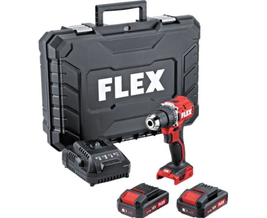 Urbjmašīna-skrūvgriezis Flex DD 2G 18.0-EC LD/2.5 Set; 18 V; 2x2,5 Ah akum.