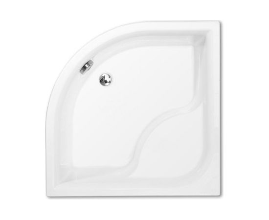 dušas paliktnis Viki Lux, 800x800 mm, h=480, r=550, balts akrila Dušas vanniņas