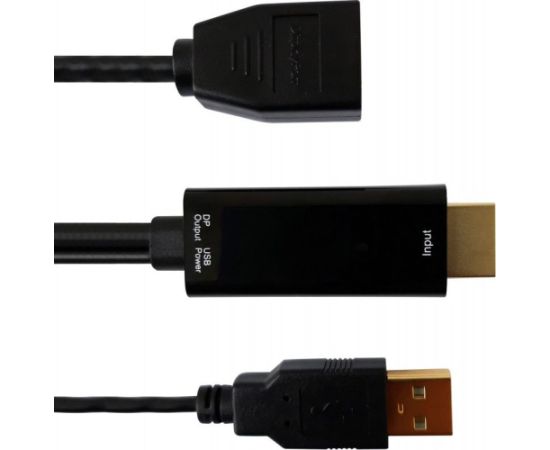 Adapter AV Techly HDMI - DisplayPort + USB-A (ICOC HDMI-DP12A)